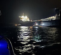 Skip med norske NASAMS grunnstøtte på vei til Polen