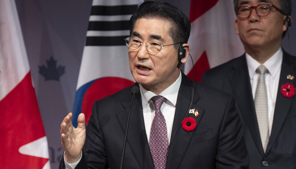 PÅGREPET: Kim Yong Hyun under en pressekonferanse i Canada tidligere i år.