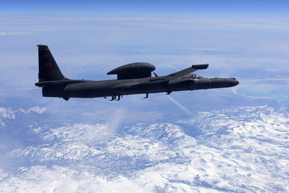 65 ÅR SIDEN SIST: En eldre modell av overvåkings - og rekognoseringsflyet U-2 Dragon Lady deltok i en felles øvelse mellom Norge, USA og Storbritannia forrige uke. Bildet viser et U-2-fly over Sierra Nevada, California 23. mars 2016.