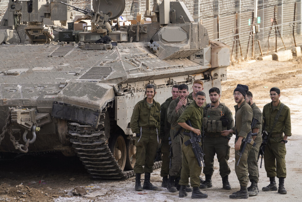 SOLDATER: Israelske soldater i den såkalte Alfalinjen som deler de israelskokkuperte Golanhøydene fra resten av Syria,
