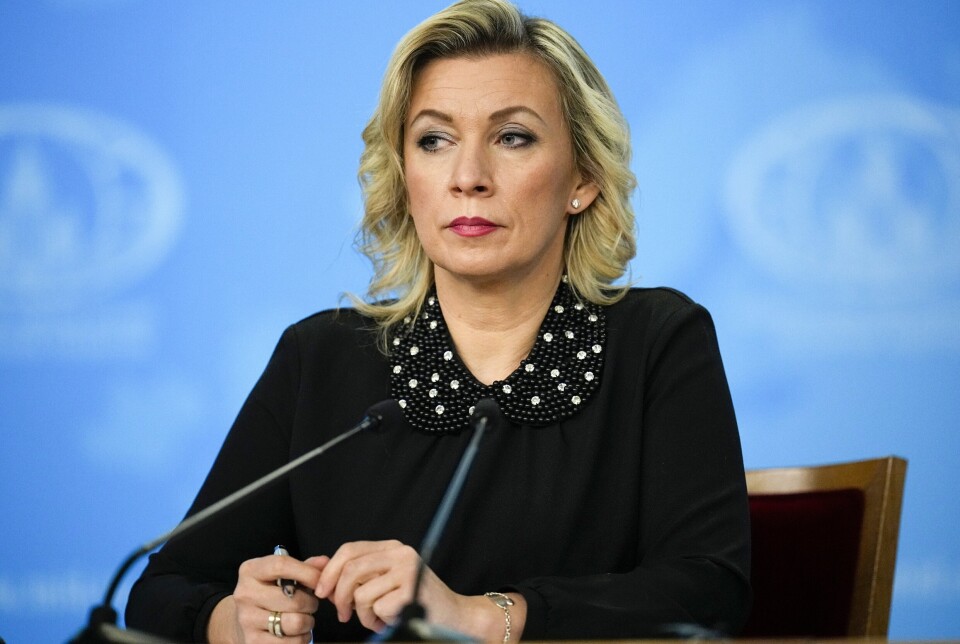 NORGE-KRITIKK: Maria Zakharova, talsperson i det russiske utenriksdepartementet, går i en uttalelse onsdag til angrep på Norge.