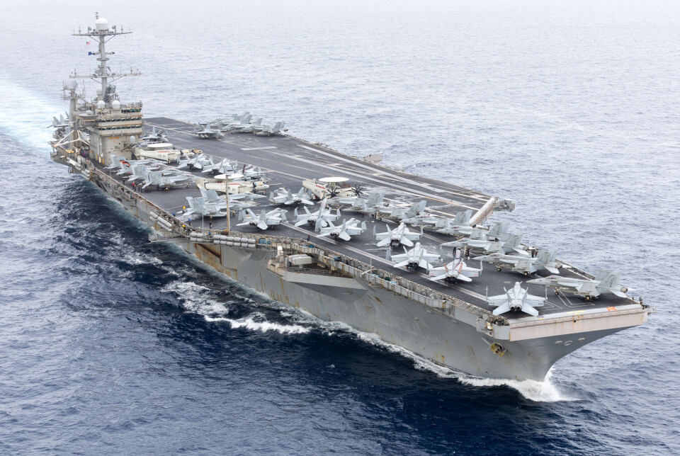HANGARSKIP: Hangerskipene er noe av det dyreste militære utstyret USA har. Her er Harry S. Truman på tokt i Middelhavet.