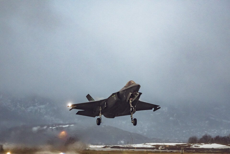 F-35: Et F-35 kampfly tar av fra Ørland flystasjon.