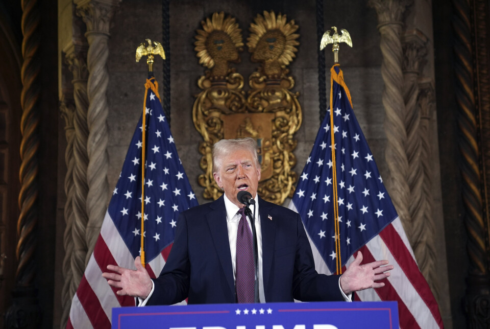 INNSETTES: Mandag 20. januar innsettes Donald Trump som amerikanernes president for andre gang. Illustrasjonsfoto fra en pressekonferanse tidligere i januar.