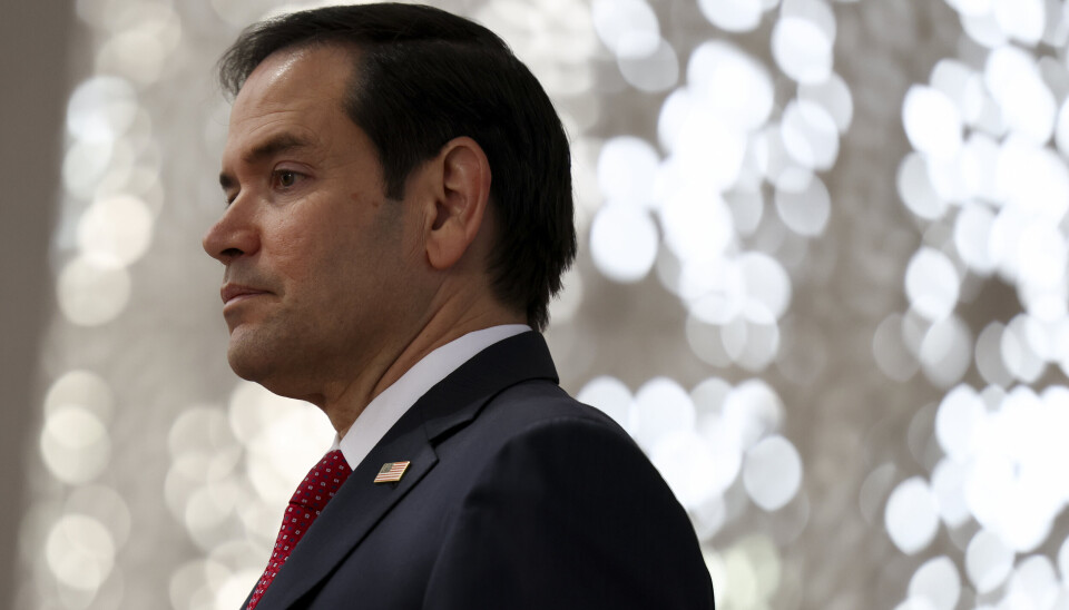 RESOLUSJON: USAs utenriksminister Marco Rubio fotografert i Abu Dhabi onsdag 19. februar.
