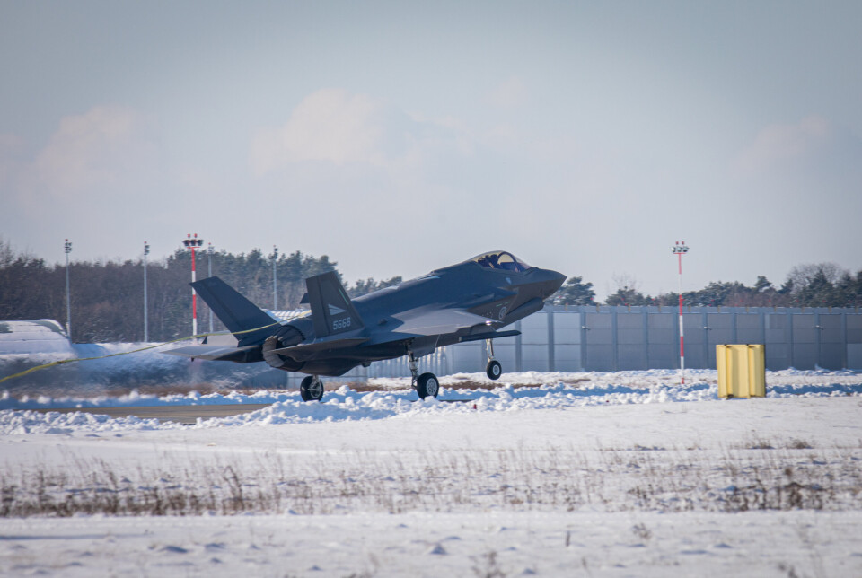 POLEN: Norsk F-35 lander ved Poznań-Krzesiny Airport i Polen