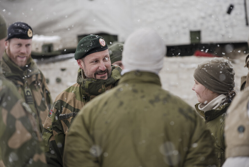 TOPP STEMNING: Det var tydelig god tone mellom far og datter under Joint Viking.