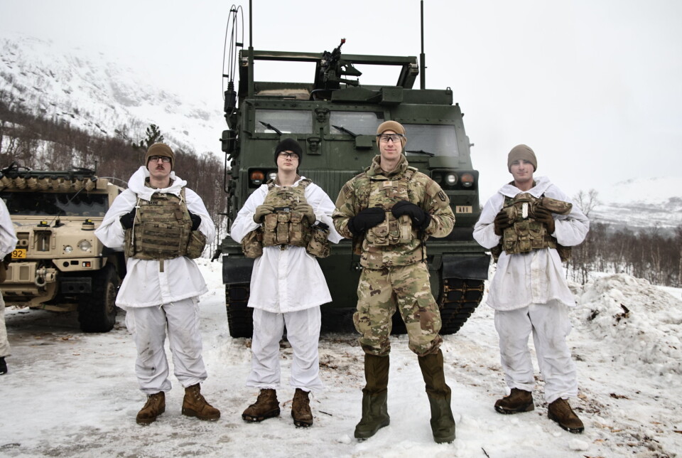 ALT SOM FØR: USA er som alltid tungt til stede under storøvelser i Norge. Major Carl Kunkermann har med seg flere andre soldater under øvelsen i Nord-Norge.