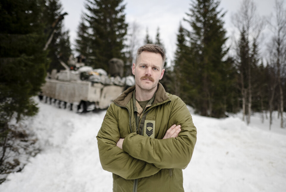 JOINT VIKING: Morten Asbjørnsen er miljøvernoffiser i Hæren, og har måtte håndtere flere saker knyttet til dårlige vinterforhold under øvelsen.