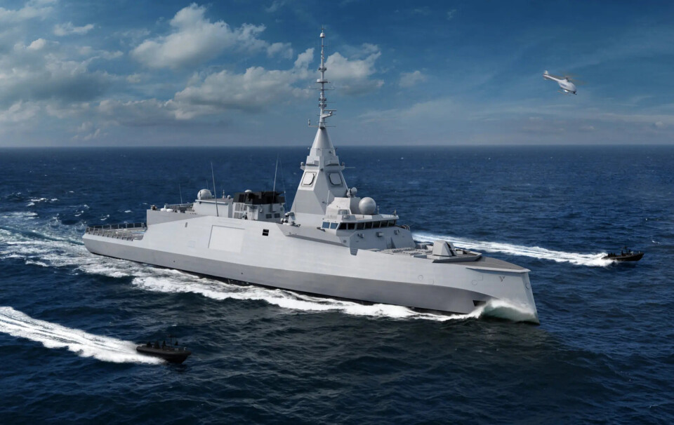 KAN BLI NORSK: Franske Naval Group vil bygge denne FDI-fregatten til Norge.