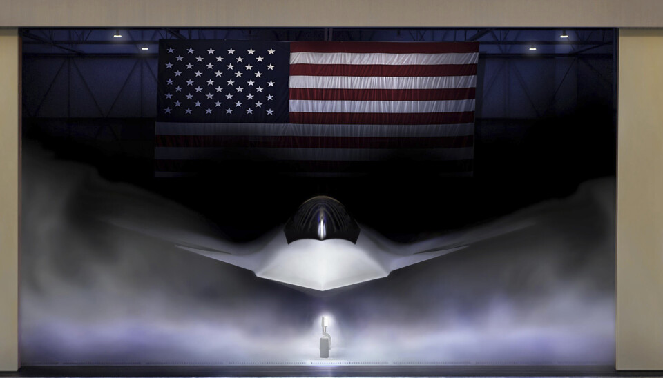 JAGERFLY: Denne illustrasjonen er gitt ut av U.S. Air Force og viser hvordan det nye jagerflyet kan komme til å se ut.