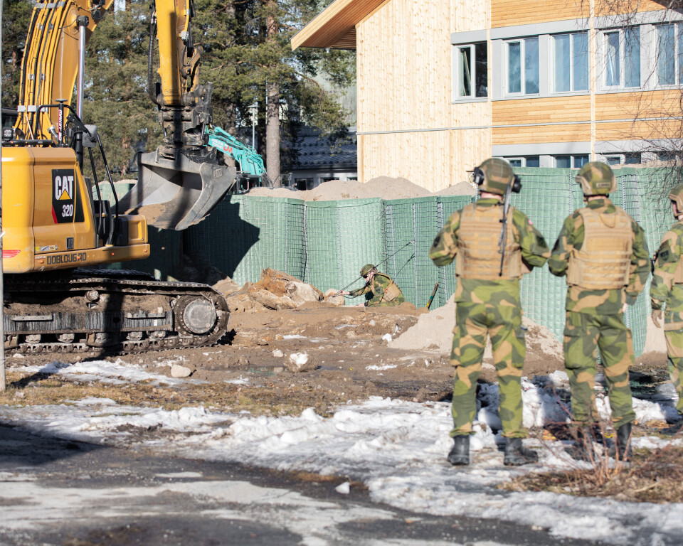 Arbeidet med desarmering av bombe i Elverum er i gang