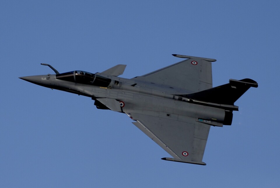 RAFALE: Et Dassault Rafale C på flymessen i Dubai i 2023.