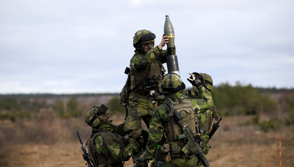 SVERIGE: Svenske soldater under en øvelse på Gotland i 2022.