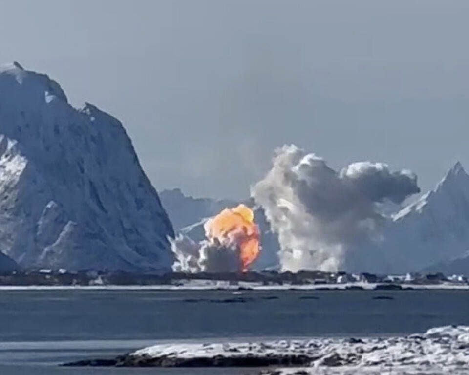 Krisestab løst opp på Andøya etter rakett falt ned
