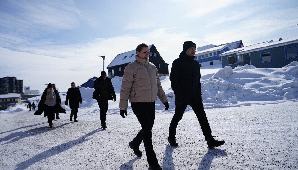 VANSKELIG TID: Danmarks statsminister Mette Frederiksen har reist til Grønland for å støtte innbyggerne her i en vanskelig tid, ifølge henne selv.