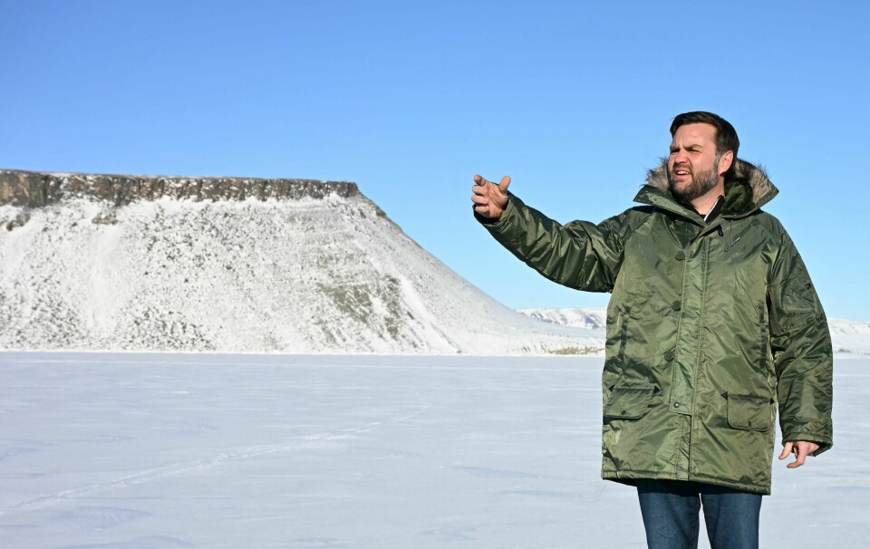 PÅ GRØNNLAND: Den amerikanske visepresidenten JD Vance var nylig på besøk på den amerikanske militærbasen Pituffik på Grønland.