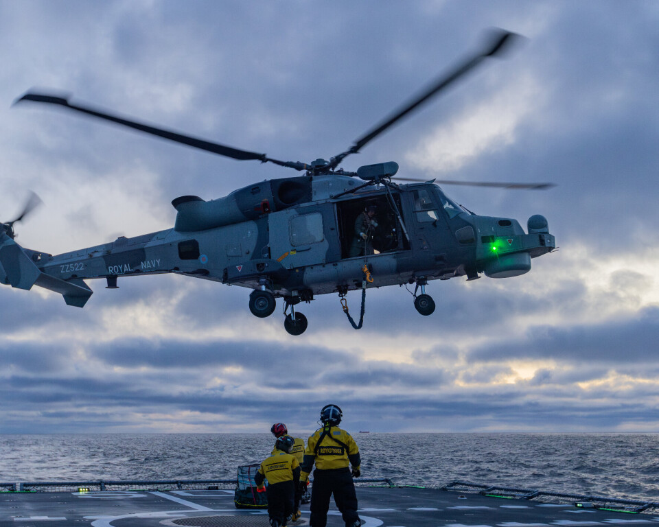 Norsk fregatt skal seile med Wildcat-helikopter