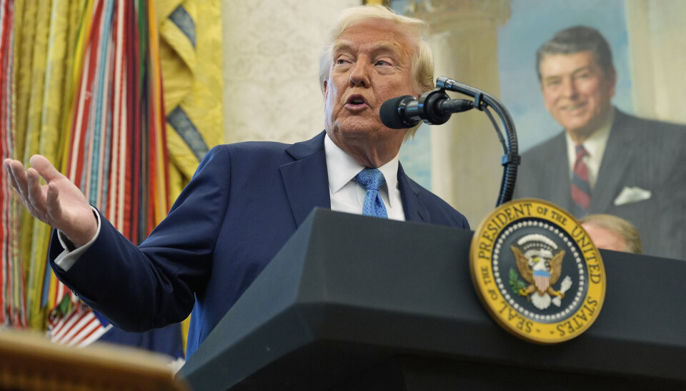 PRESIDENT: Donald Trump skal møte Jonas Gahr Støre og Jens Stoltenberg torsdag i Det hvite hus.