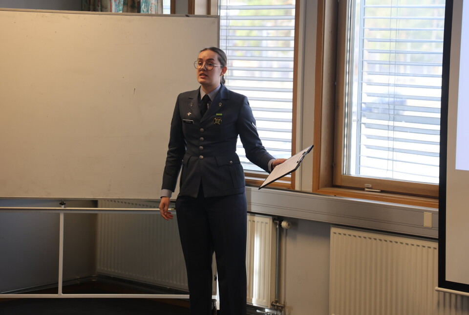 HEIMEVERNET: Hovedtillitsvalgt for Heimevernet Emma Gedde på landsstyremøtet for Tillitsvalgtordningen 10. april.