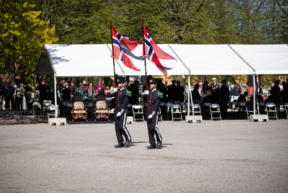 MERKEDAG: Firgjøring- og veterandagen feires hvert år 8. mai. I år er det 80 år siden Norge igjen ble et fritt land, og det skal markeres som seg hør og bør på Akershus festning i Oslo. Bildet er fra markeringen i 2022.