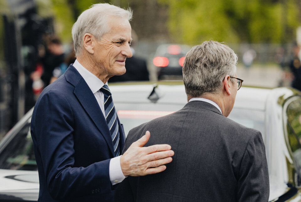 Joint Expeditionary Force (JEF) i Oslo rådhus. Statsminister Jonas Gahr Støre og Storbritannias statsminister Keir Starmer på KV Jan Mayen.
