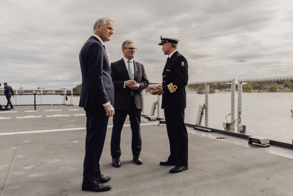 Joint Expeditionary Force (JEF) i Oslo rådhus. Statsminister Jonas Gahr Støre og Storbritannias statsminister Keir Starmer på KV Jan Mayen.