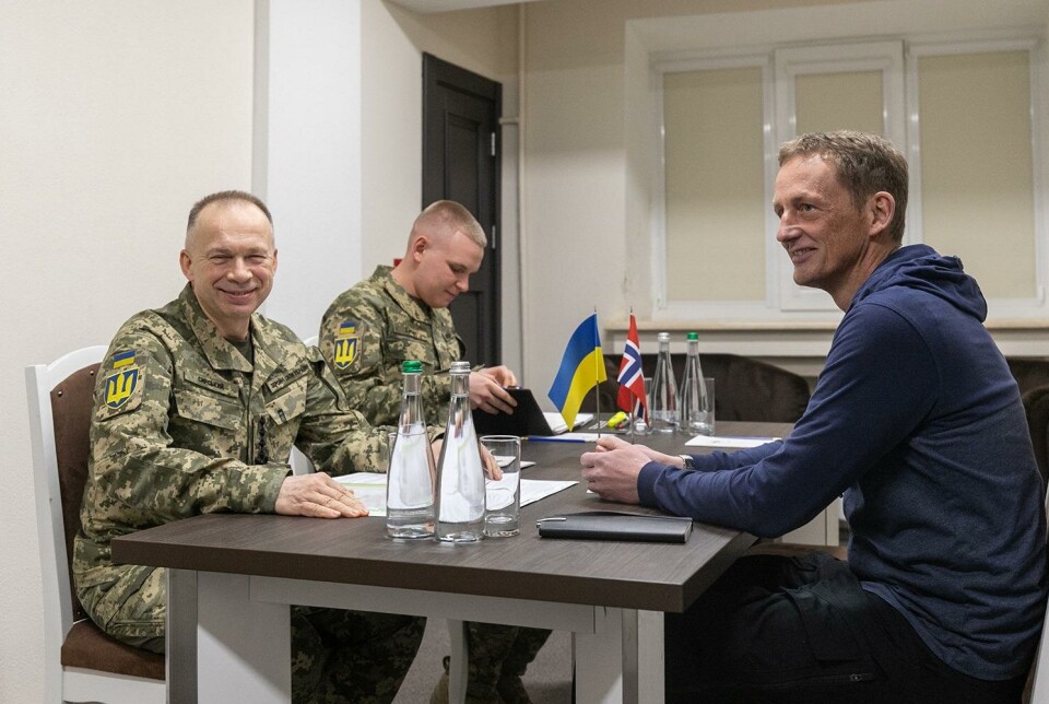 KHARKIV: Eirik Kristoffersen hadde samtaler med Oleksander Syrskyj i Kyiv.