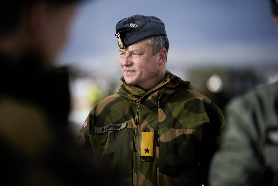 HÅP: Kommunikasjonssjef brigader Eystein Kvarving sier det kan tenkes at det kan bli noe mer øving og trening, dersom regjeringens forslag til revidert nasjonalbudsjett går gjennom i Stortinget.