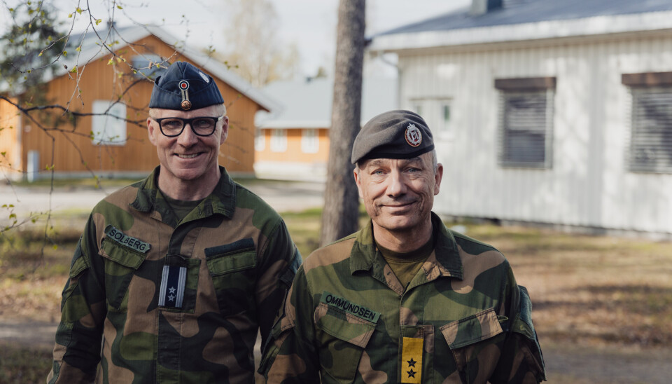 SER FREMOVER: Sjef for HV, Frode Ommundsen (t.h) og Roar Solberg, som er langtidsplanlegger i HV.
