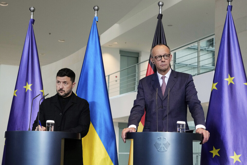 MØTTES: Tysklands forbundskansler Friedrich Merz tok imot Ukrainas president Volodymyr Zelenskyj i Berlin onsdag. Merz sier Tyskland vil hjelpe Ukraina med å produsere langdistansevåpen.