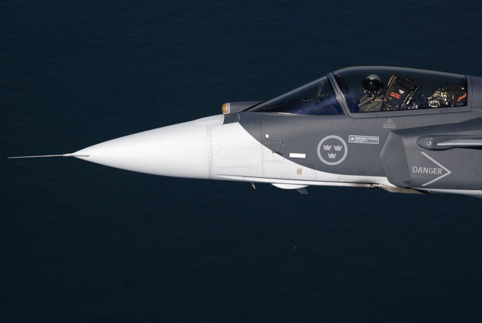 GRIPEN: Et av det svenske luftforsvarets JAS Gripen E.