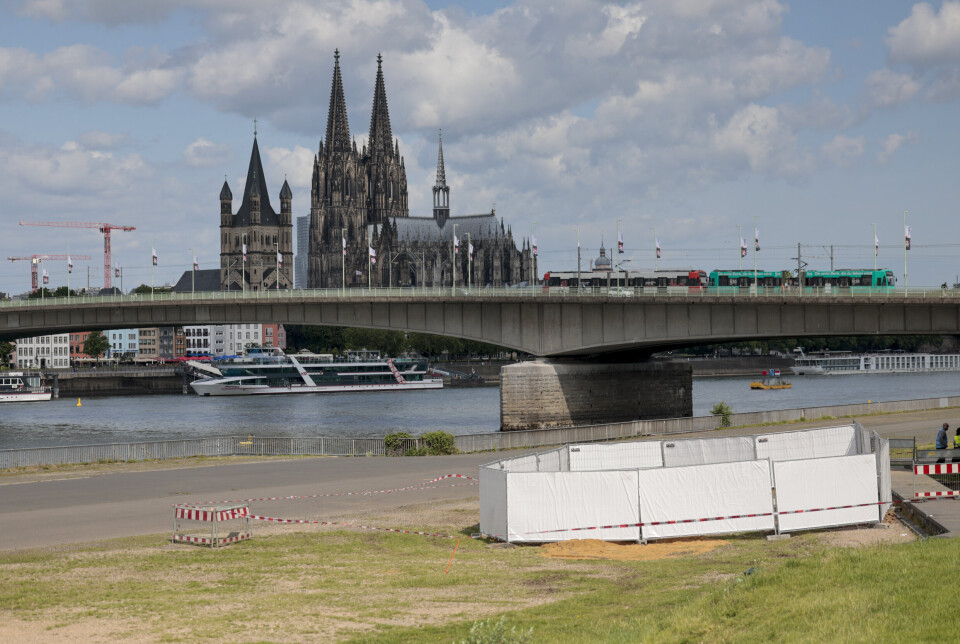 KÖLNERDOMEN: En av de tre bombene ligger med klar sikt til Köln-katedralen.
