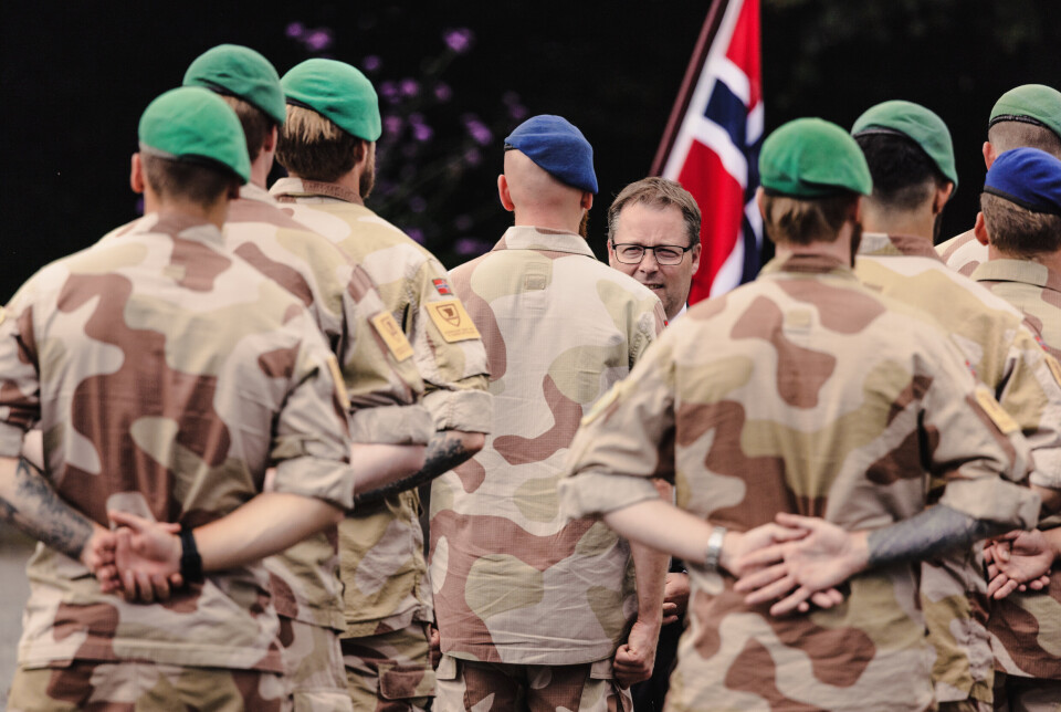 FRA IRAK: Medaljeseremoni i 2022 for soldater som har vært på oppdrag i Irak.