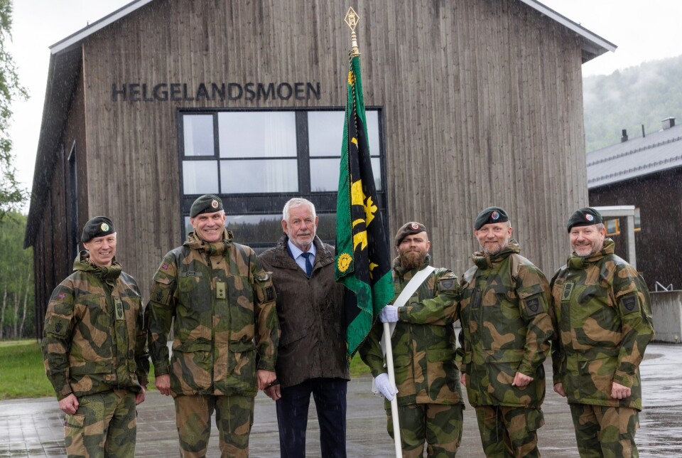 STORT OPPMØTE: Hærens sjefssersjant Espen Tandstad, sjef for Hæren Lars Lervik, brigader (p) Bjørn Ruud, sjef for Våpenteknisk regiment Leif Edgar Nilsen og sjefssersjant for VTR Thomas Hansen var alle til stede under seremonien.