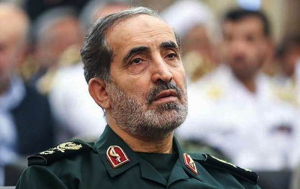 DØD: Dette udaterte bildet er distribuert av den iranske regjeringen 17. juni. Det viser general Ali Shadmani under et offisielt arrangement i Teheran.