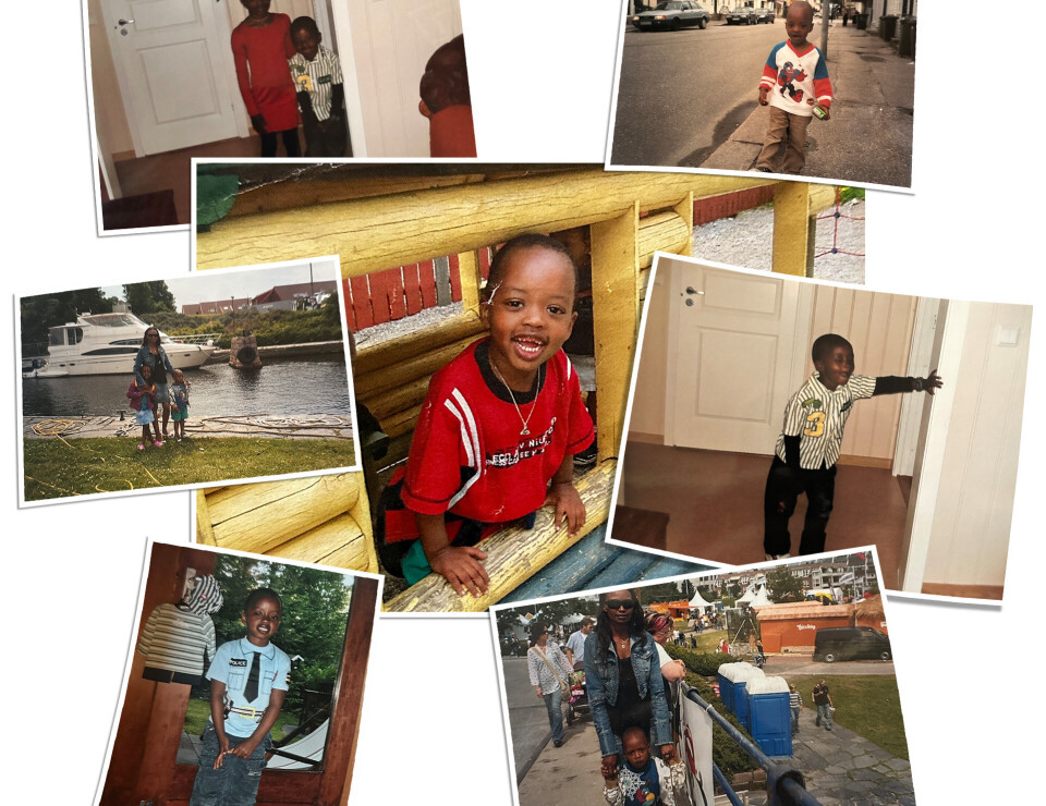FAMILIE: Diverse bilder av Joel og familien da han var yngre