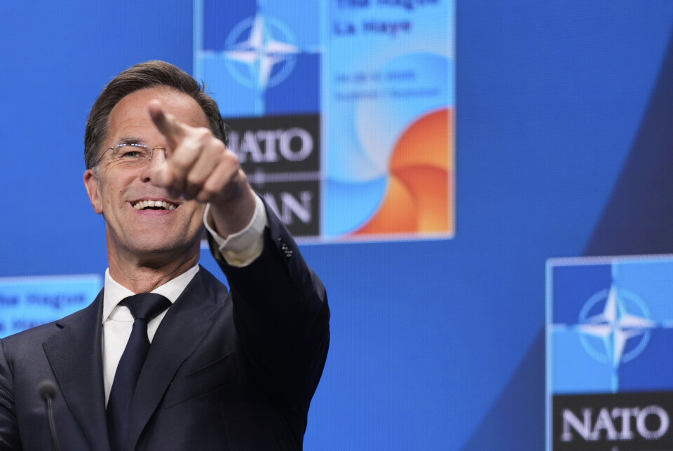 PRESSEKONFERANSE: Mark Rutte gjentok smiskingen på en pressekonferanse onsdag.