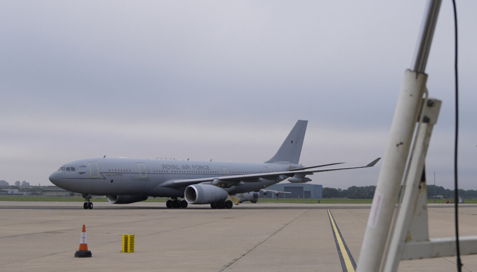 HÆRVERK: To britiske militærfly, hvorav minst ett Airbus Voyager tankfly, fikk skader i forbindelse med innbruddet forrige uke. Bildet er fra august 2021 og er tatt på RAF Brize Norton.