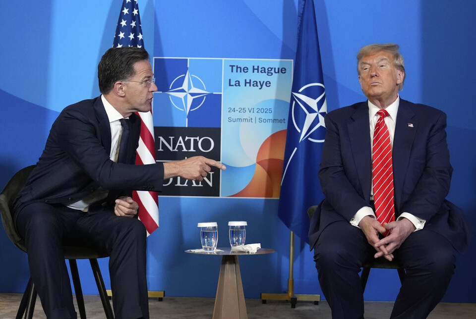 HAAG: Mark Rutte og Donald Trump under Nato-topmøtet i Haag i juni.