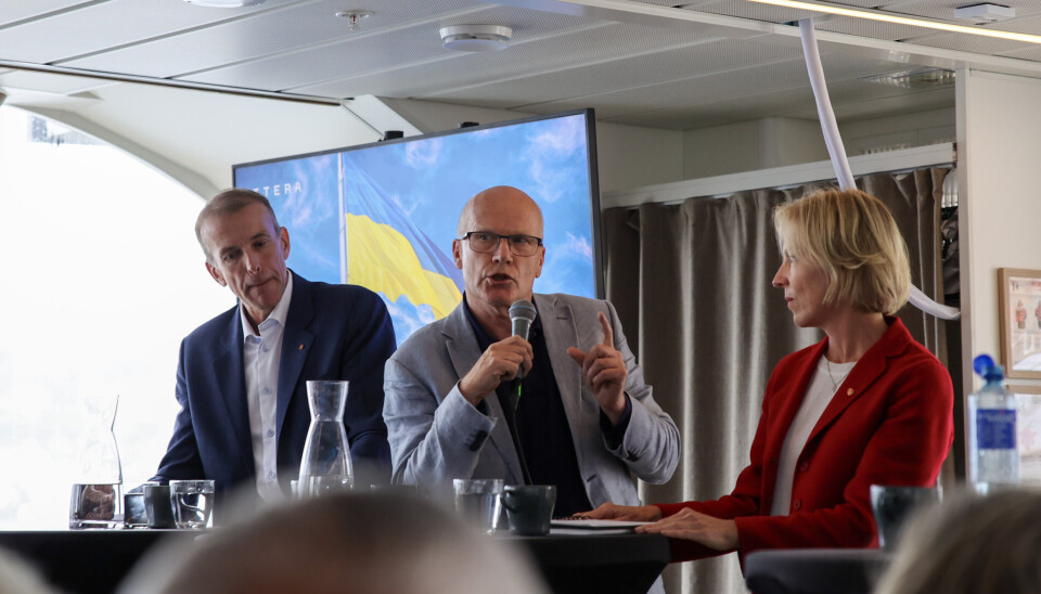 ARENDAL: Hårek Elvenes i debatt med Eirik Lie og Marte Gerhardsen.
