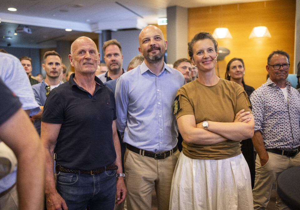 SAMMEN: Organisasjonen Fritt Ukraina og rådgivningsselskapet First House hentet Yehor Soboliev til Arendalsuka. Her er han sammen med investor og styremedlem Peter Warren og generalsekretær Natalia Golis fra Fritt Ukraina.
