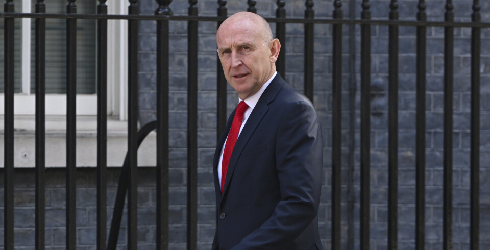 KLAR: Forsvarsminister John Healey sier at Storbritannia er klare til å bidra med soldater i Ukraina. Bildet er fra 10. juli.