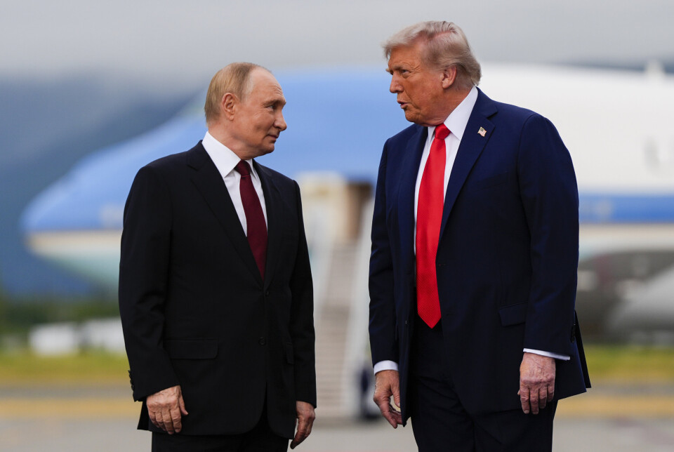 ALASKA: President Donald Trump og Vladimir Putin under toppmøtet i Alaska sist fredag.
