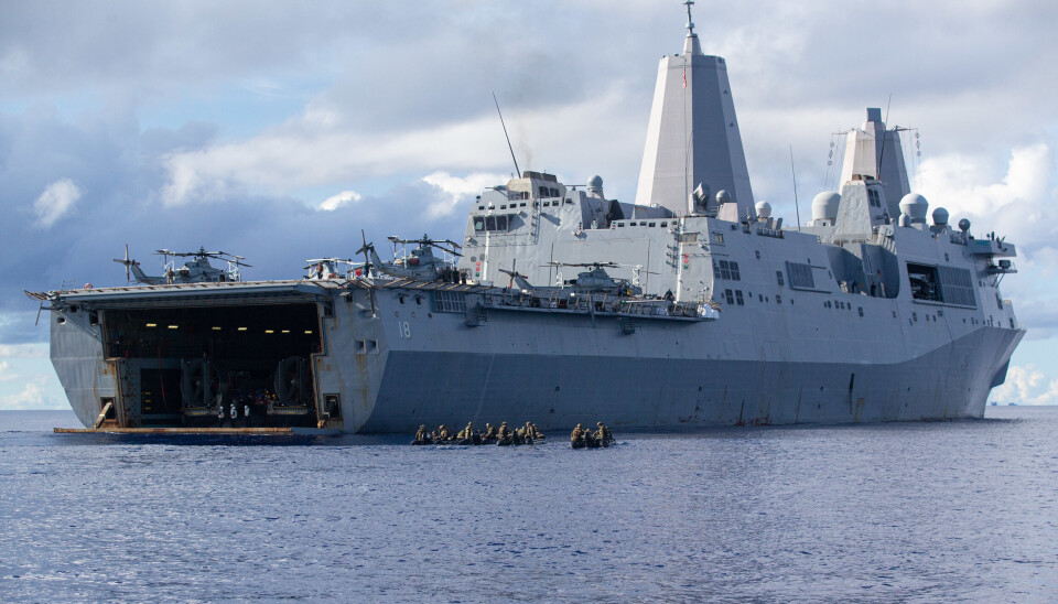 BRANT: Det begynte å brenne om bord i USS New Orleans, her fotografert under en øvelse i filippinsk farvann i 2022. Bildet er et illustrasjonsbilde.