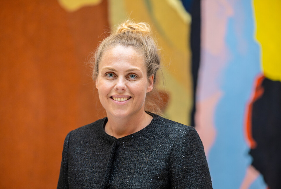 KONGSBERG: Statssekretær Anne Marie Aanerud (Sp) i Vandrehallen i Stortinget.