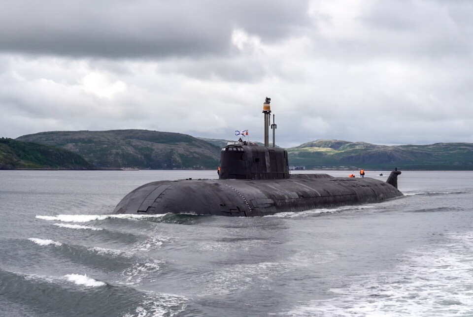 KLIMAENDRINGER: Russland har åtte strategiske og 25 konvensjonelle ubåter i Arktis, som kan få en relativt bedre operativ evne på grunn av klimaendringer. Avbildet er den russiske marinens atomdrevne kryssermissilubåt Orel.