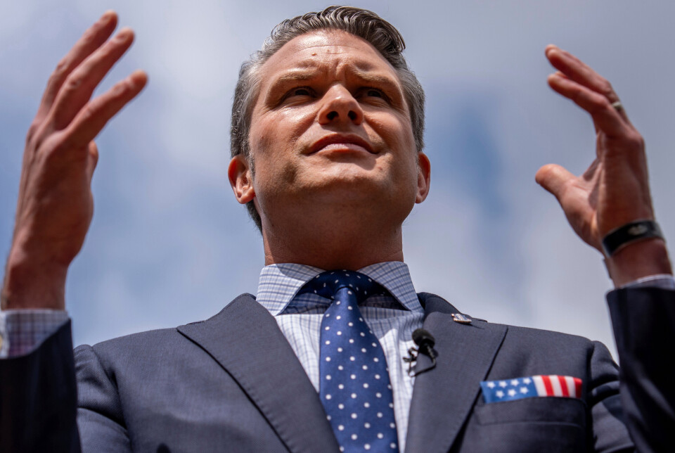 MINISTER: USAs forsvarsminister Pete Hegseth Hegseth innkaller toppledelsen i forsvaret til hastemøte neste uke.