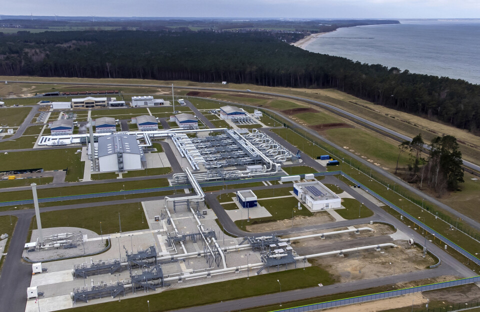 LUBMIN: Nord Stream-ledningene kommer i land til dette anlegget i Lubmin i Nord-Tyskland. Nå er en ukrainsk mann pågrepet, mistenkt for sabotasje mot rørledningene i 2022.