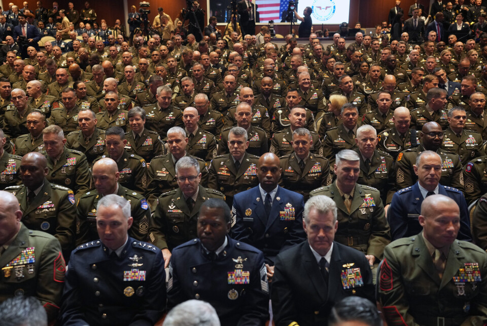PÅ GELEDD: Flere hundre generaler var denne uken samlet ved Marineinfanteriets base Quantico i deltstaten Virginia.